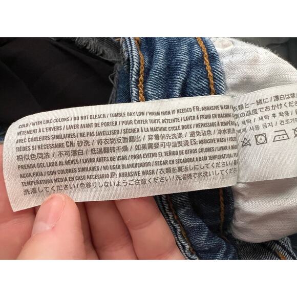 Abercrombie & Fitch Women's Zoe Natural Rise Ankle Straight Jeans Blue Size 24 - Picture 11 of 11